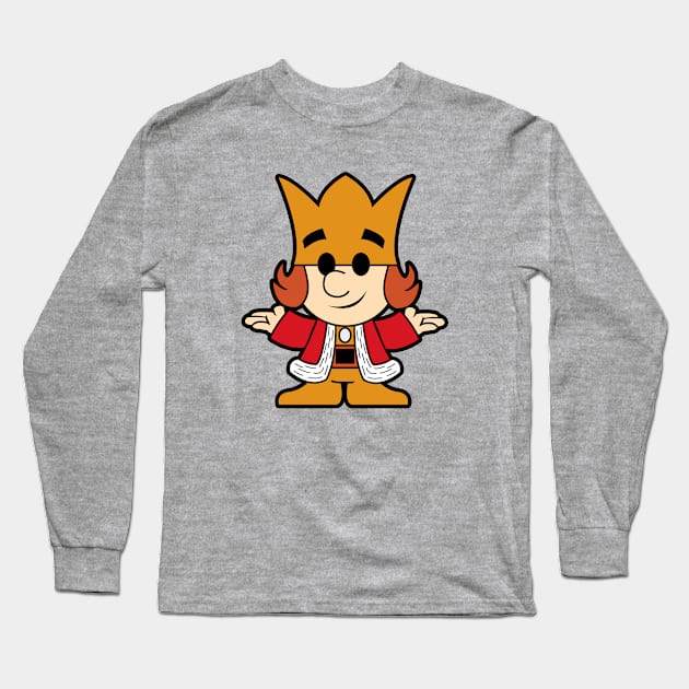 Burger King Mascot Retro Long Sleeve T-Shirt by liora natalia